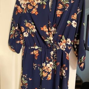 Blue floral dress